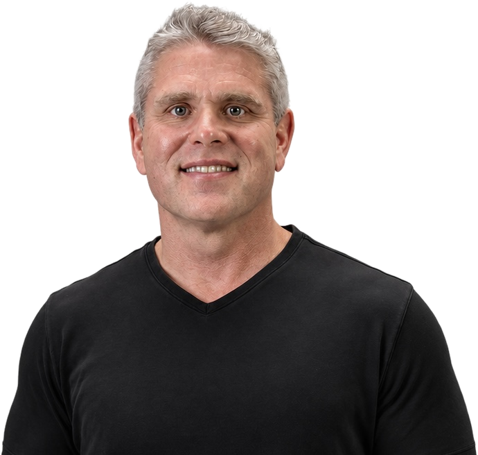 Hoss Pratt in a black shirt